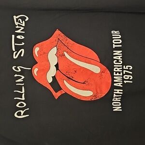 Rolling Stones Mens Black Graphic Short Sleeve Cotton T-shirt XL